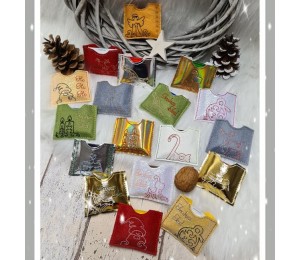 Stickserie ITH - 18 Mini Hüllen Motivborte Weihnachten